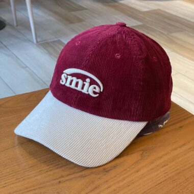 contrast corduroy letter embroidered winter unisex baseball hat