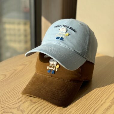 korean cute dog embroidered spring summer baseball hat