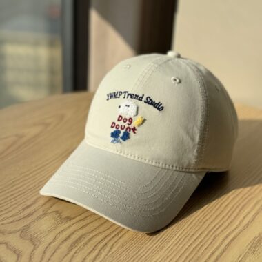 korean cute dog embroidered spring summer baseball hat