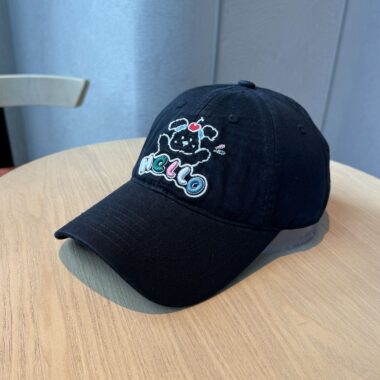 cute dog embroidered outdoor sun protection women baseball hat