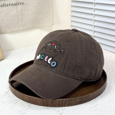 cute dog embroidered outdoor sun protection women baseball hat