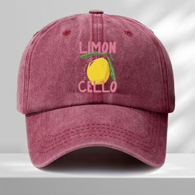 cute fruit embroidered outdoor sun protection unisex baseball hat