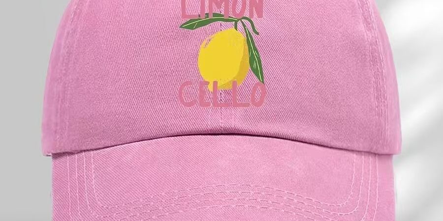 cute fruit embroidered outdoor sun protection unisex baseball hat