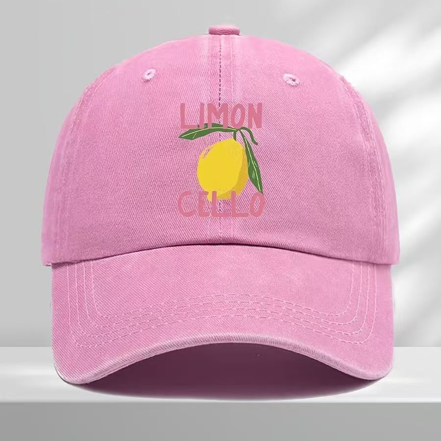 cute fruit embroidered outdoor sun protection unisex baseball hat