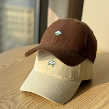 cute raindrop embroidered spring summer unisex baseball hat