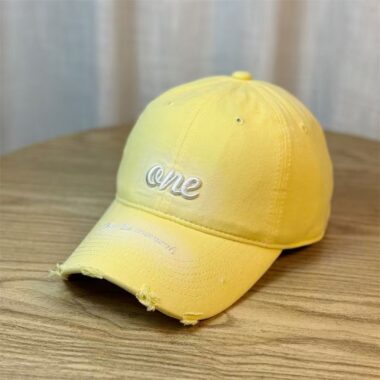 korean distressed letter large head size fashion baseball hat