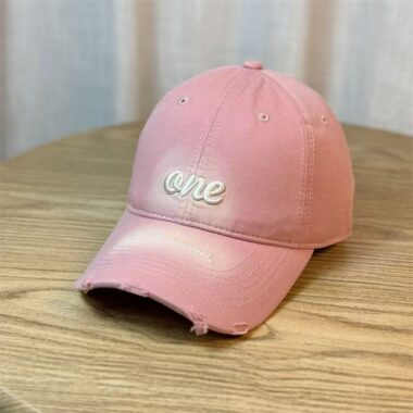 korean distressed letter large head size fashion baseball hat