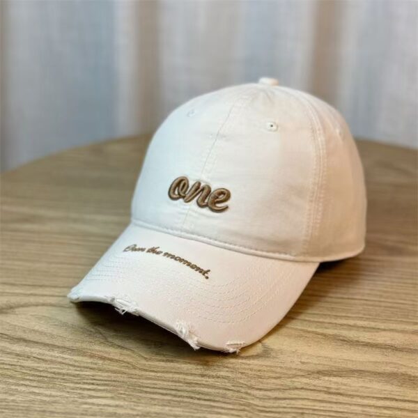 korean distressed letter large head size fashion baseball hat