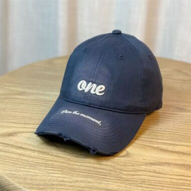 korean distressed letter large head size fashion baseball hat