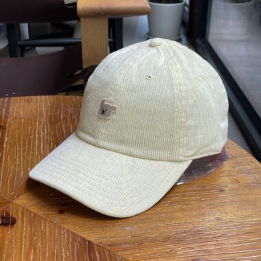 japanese retro dog label corduroy unisex baseball hat