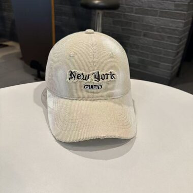 autumn winter gradient corduroy letter unisex baseball hat