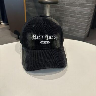 autumn winter gradient corduroy letter unisex baseball hat