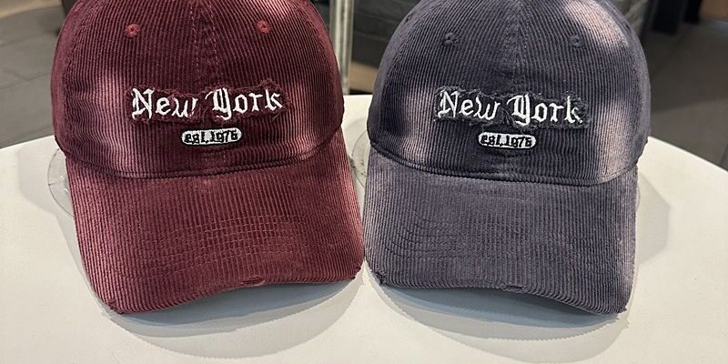 autumn winter gradient corduroy letter unisex baseball hat