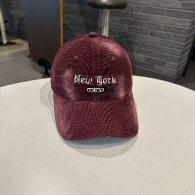 autumn winter gradient corduroy letter unisex baseball hat