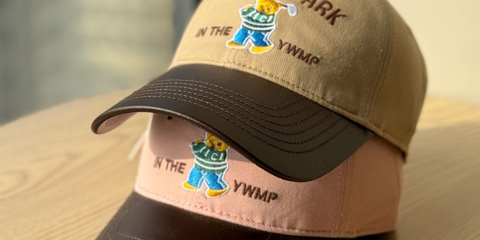 japanese cute bear embroidered spring summer baseball hat