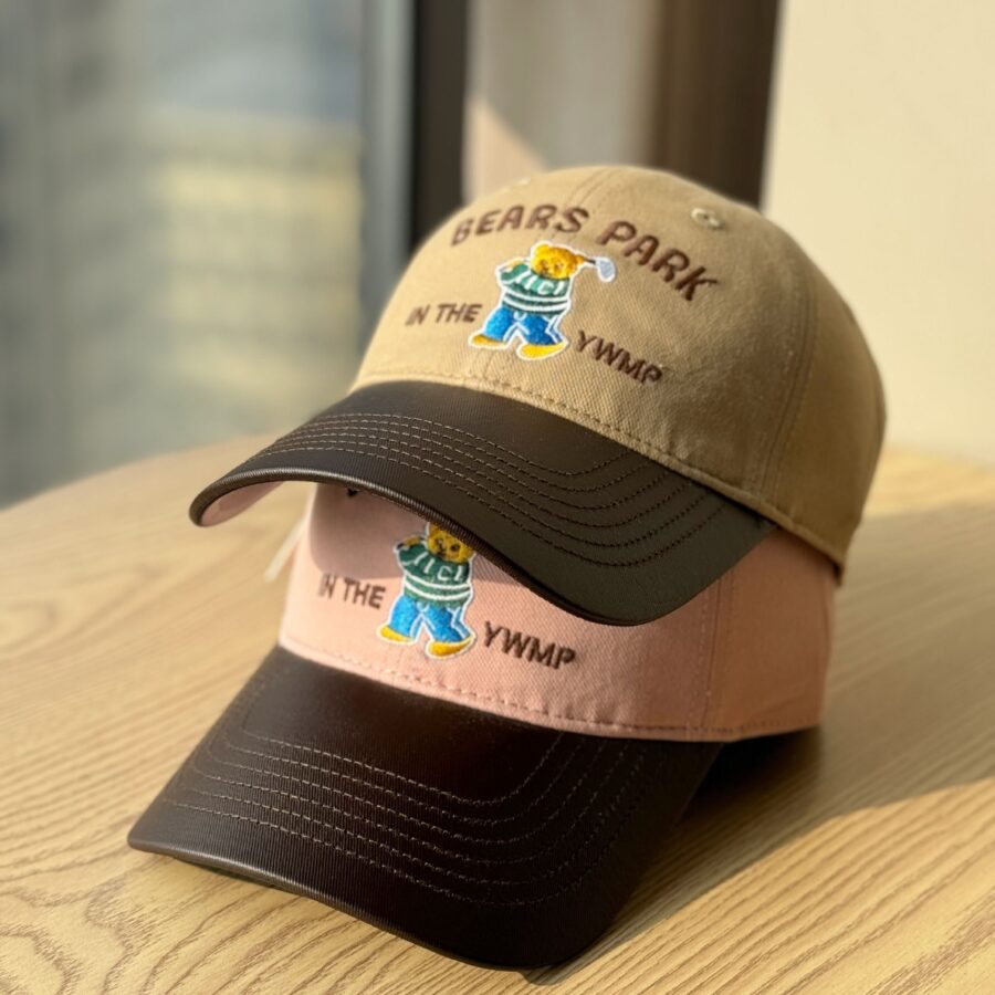 japanese cute bear embroidered spring summer baseball hat