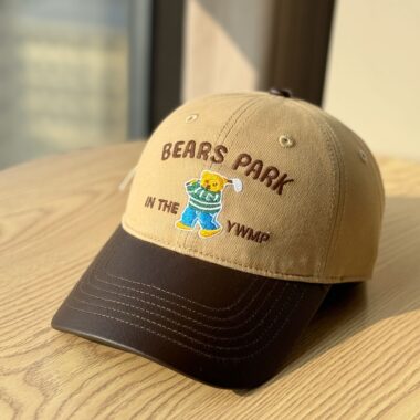 japanese cute bear embroidered spring summer baseball hat