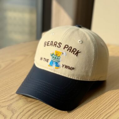 japanese cute bear embroidered spring summer baseball hat