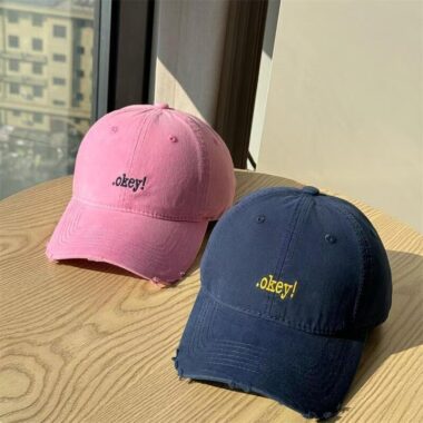 japanese minimal embroidered spring summer women baseball hat
