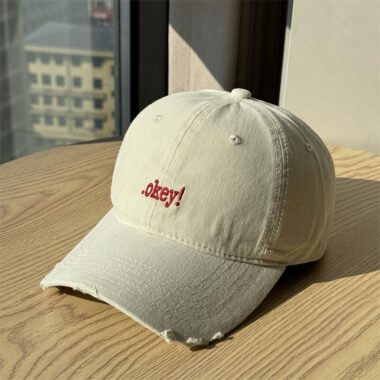 japanese minimal embroidered spring summer women baseball hat
