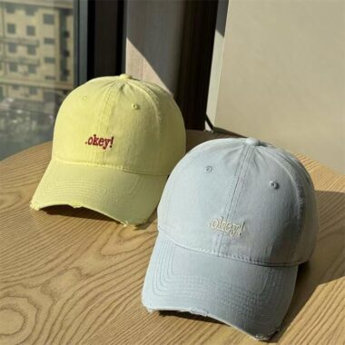japanese minimal embroidered spring summer women baseball hat