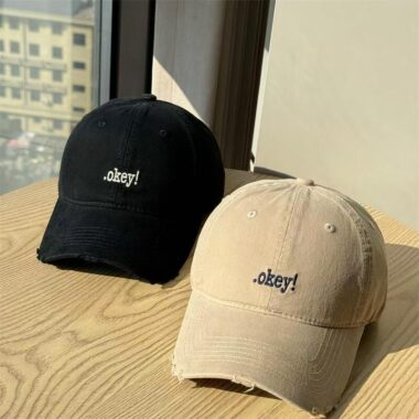 japanese minimal embroidered spring summer women baseball hat