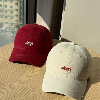 japanese minimal embroidered spring summer women baseball hat