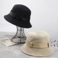 japanese style belted summer sun protection women bucket hat