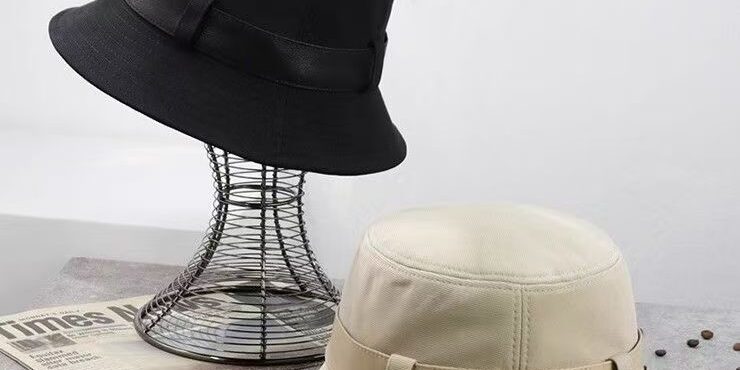 japanese style belted summer sun protection women bucket hat