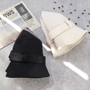japanese style belted summer sun protection women bucket hat