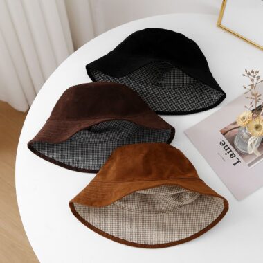 Japanese vintage reversible sun protection bucket hat casual wear