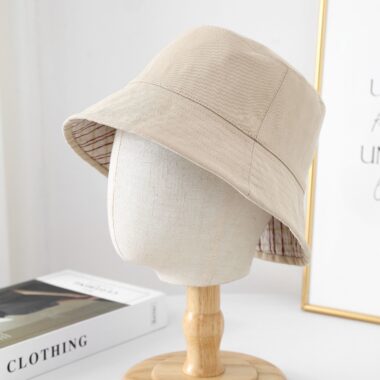 Japanese vintage reversible sun protection bucket hat casual wear