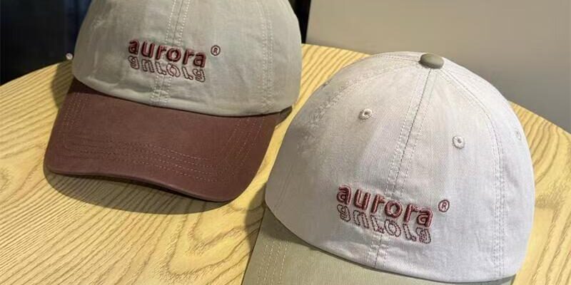 korean soft crown color block letter embroidered baseball hat