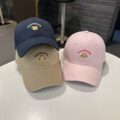 korean cute bear embroidered casual women baseball hat