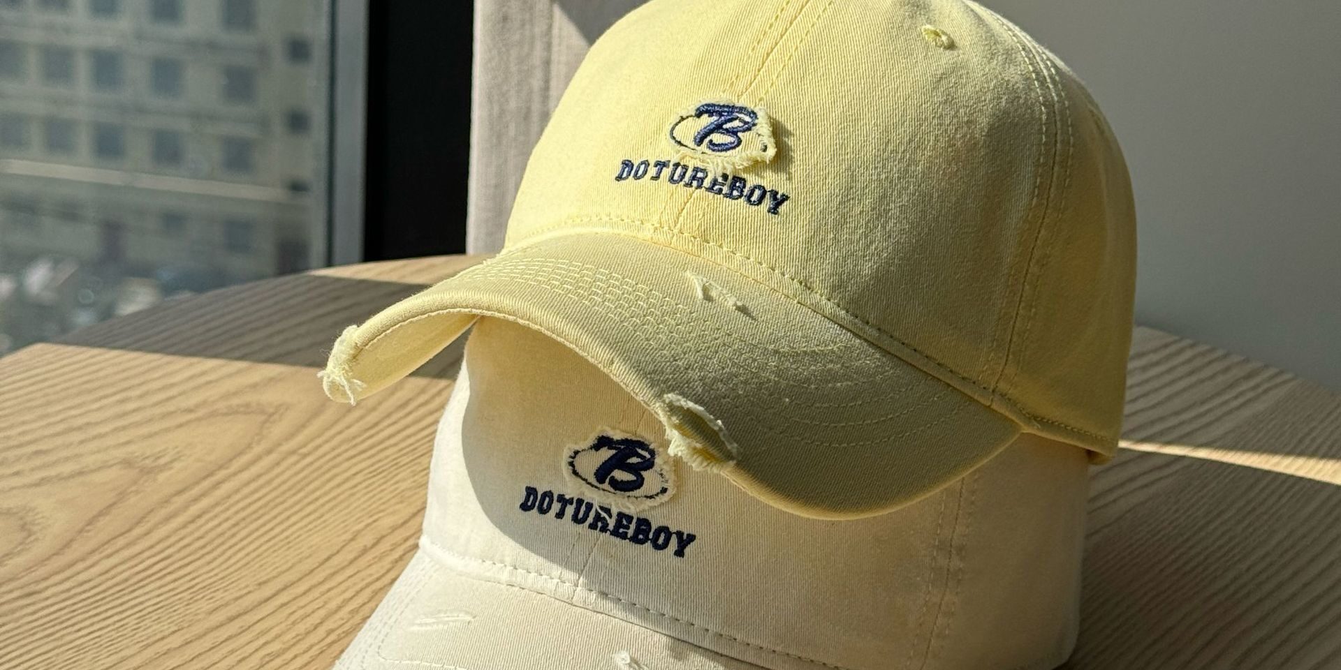 korean letter embroidered distressed all match baseball hat