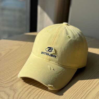 korean letter embroidered distressed all match baseball hat