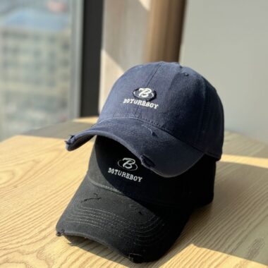 korean letter embroidered distressed all match baseball hat