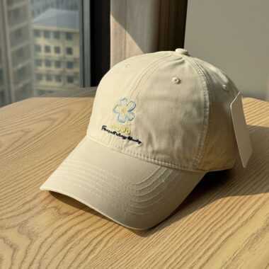 korean floral embroidered all season women baseball hat