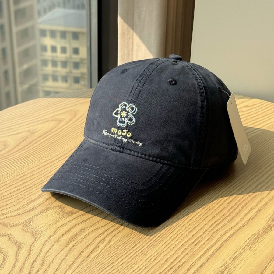 korean floral embroidered all season women baseball hat