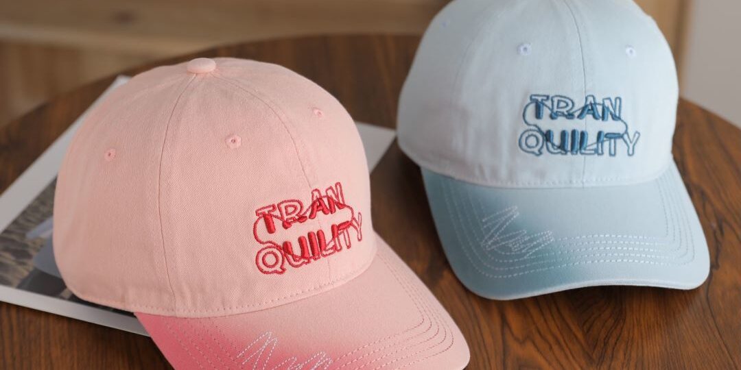 korean spring autumn gradient letter embroidered women baseball hat