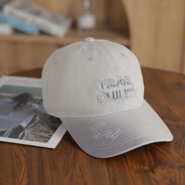 korean spring autumn gradient letter embroidered women baseball hat