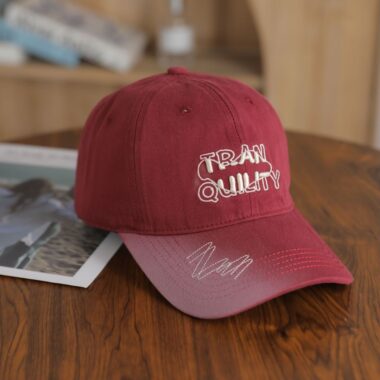 korean spring autumn gradient letter embroidered women baseball hat