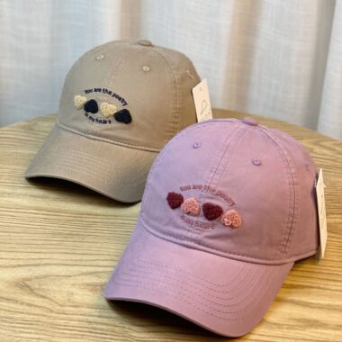 korean heart embroidered spring autumn women baseball hat
