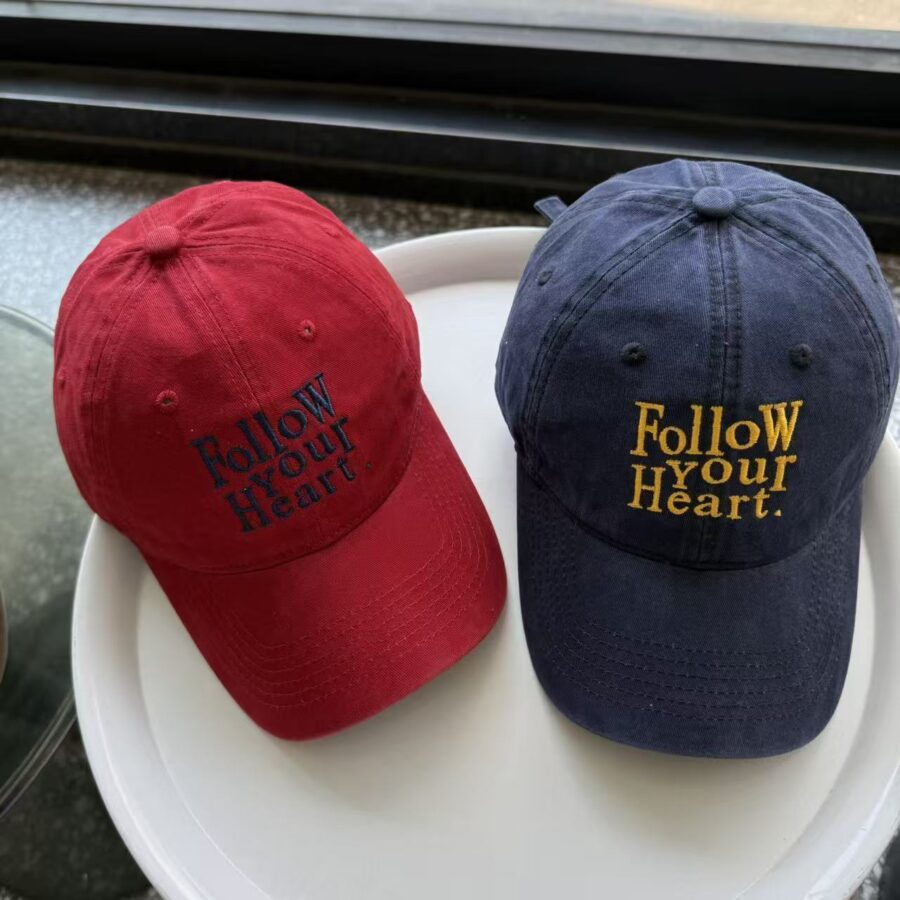 korean fashion letter embroidered all season women baseball hat