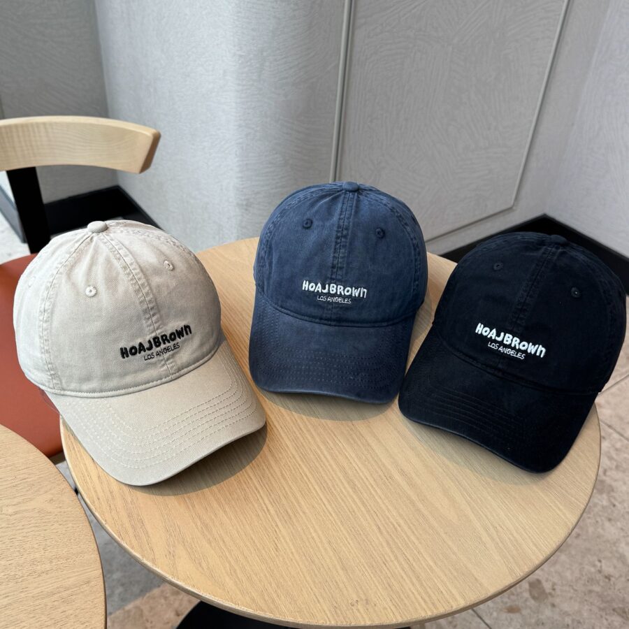 korean letter embroidered autumn unisex baseball hat