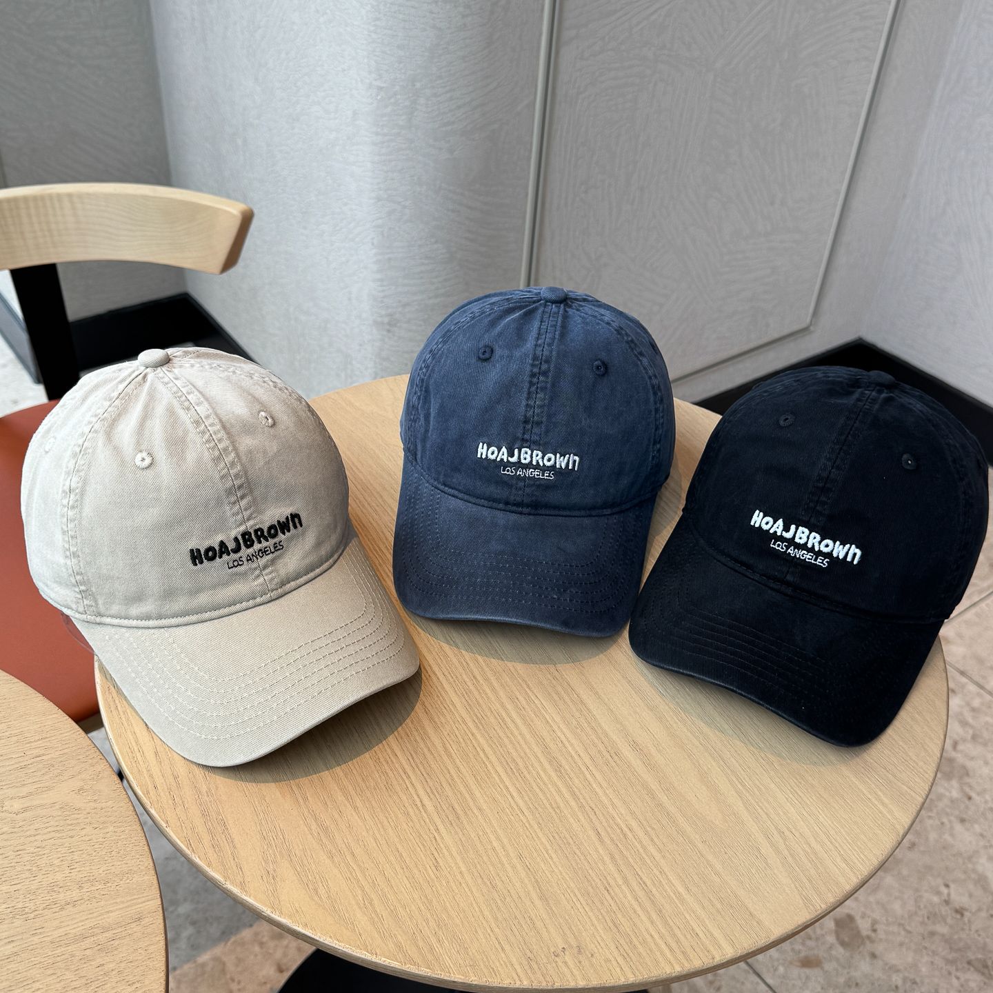 korean letter embroidered autumn unisex baseball hat