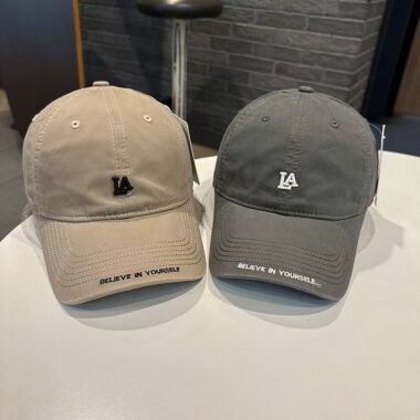 korean minimal small letter embroidered casual baseball hat