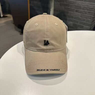 korean minimal small letter embroidered casual baseball hat