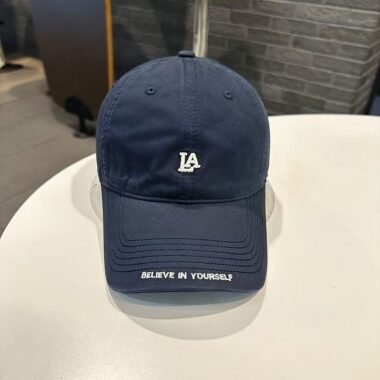 korean minimal small letter embroidered casual baseball hat