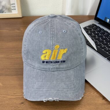 korean retro letter embroidered unisex baseball hat